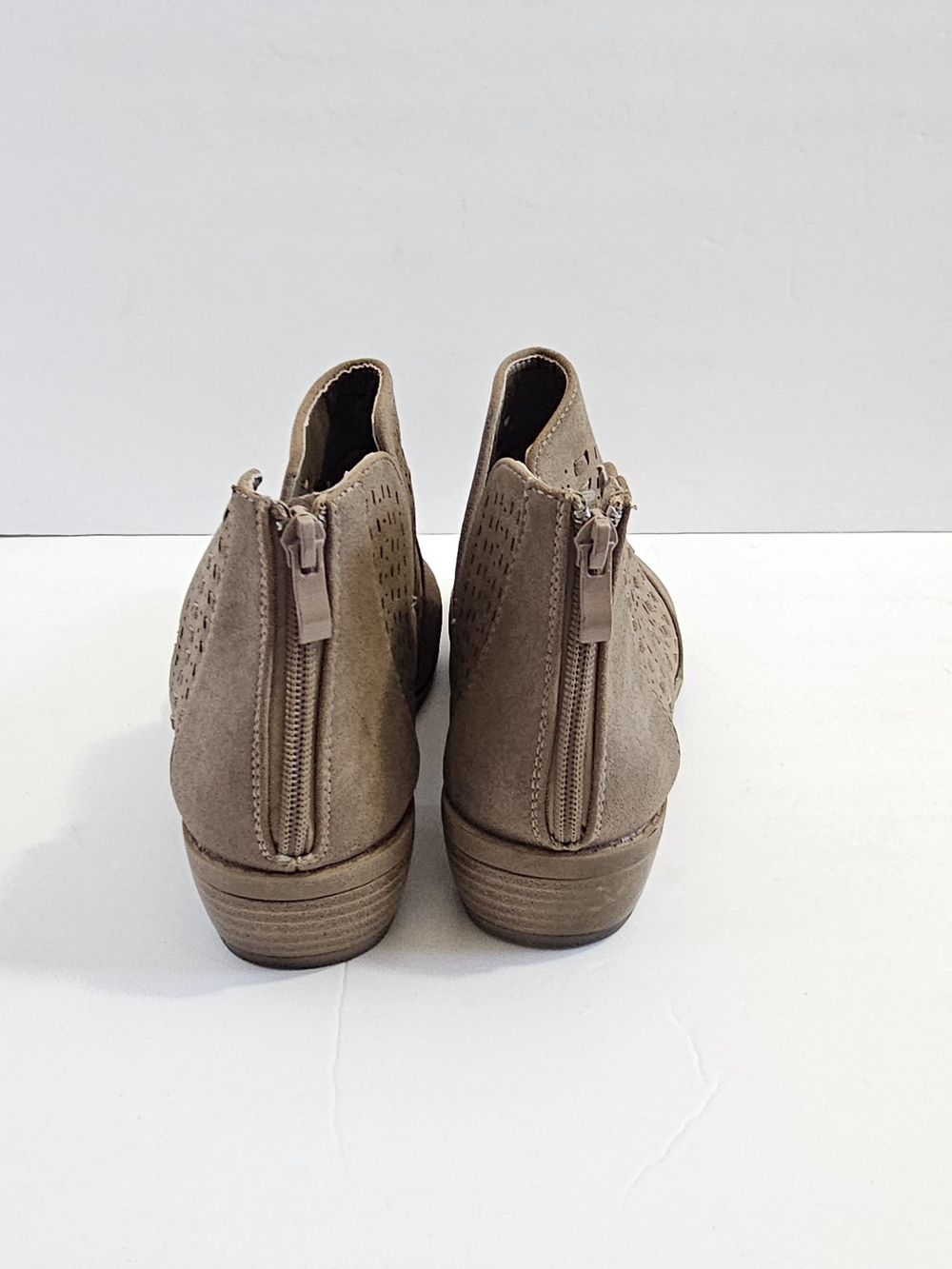 Women's Shein Taupe Cutout Ankle Boots - Picture 6 of 9